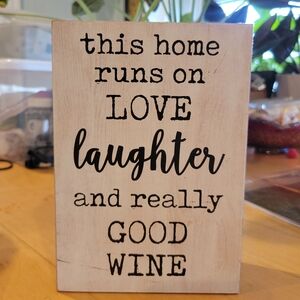 Wooden Sign For People With Sence Of Humor / Wine Lovers Home Decore